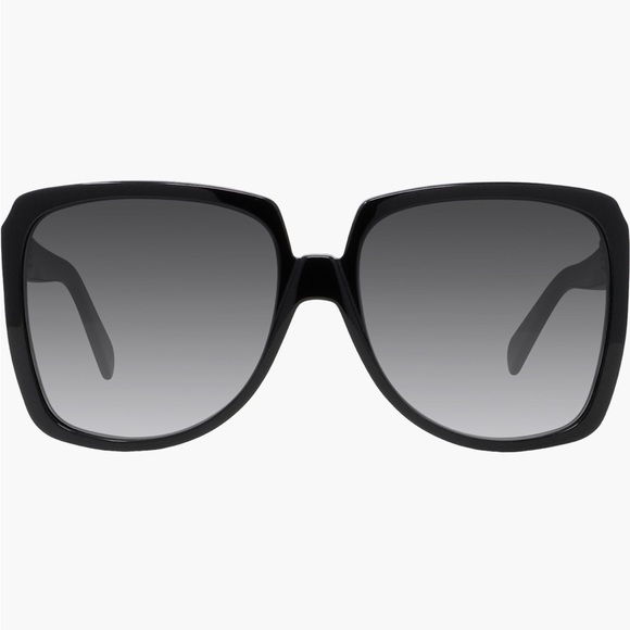 Celine 61mm Gradient Square Sunglasses in Black, oversized